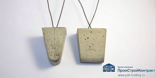Бетонный фиксатор для песчаного и сыпучего грунта - полуцилиндр — характеристики и описание