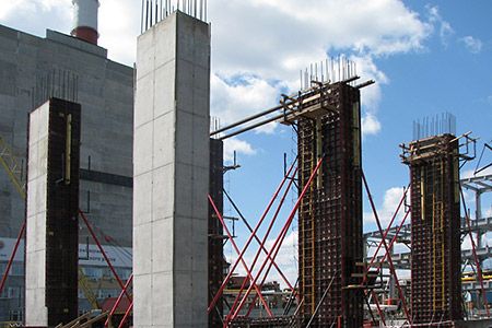 Опалубка высоких колонн мелкощитовая стальная МСК — характеристики и описание